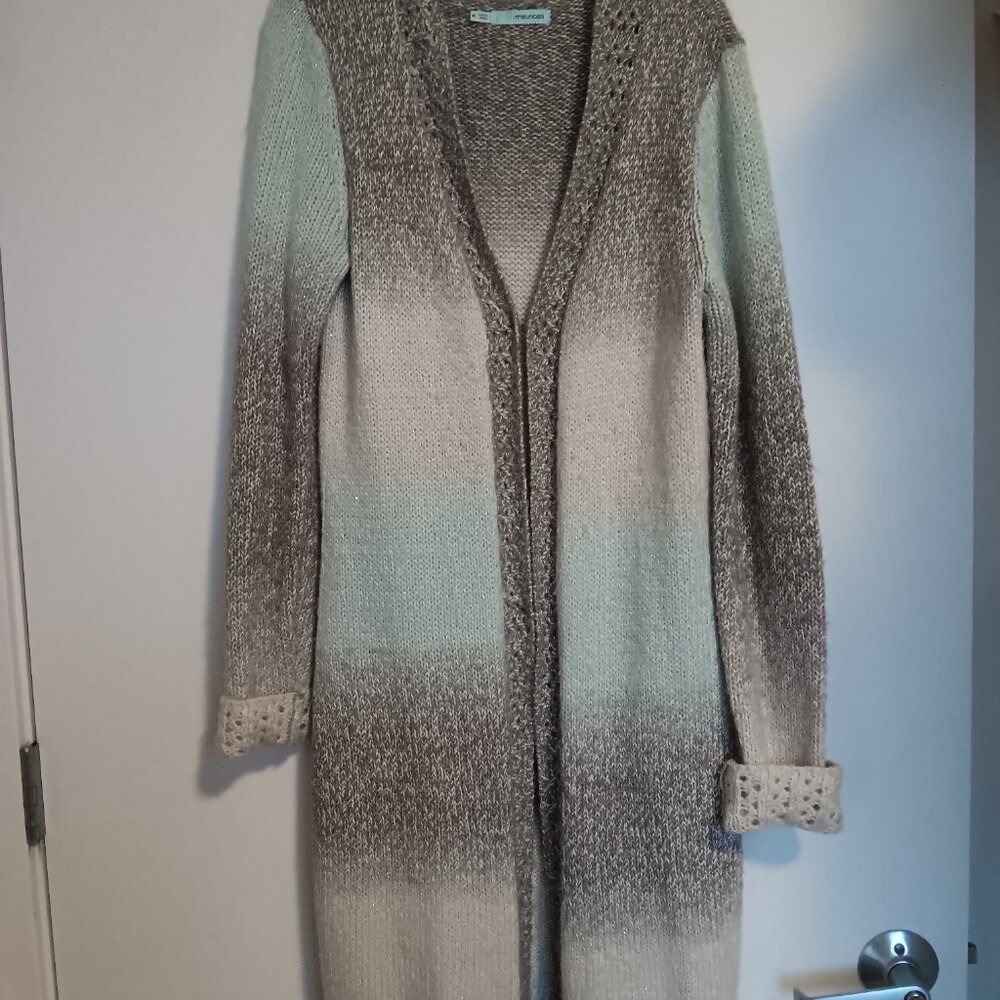 Sweater coat varied muted colored